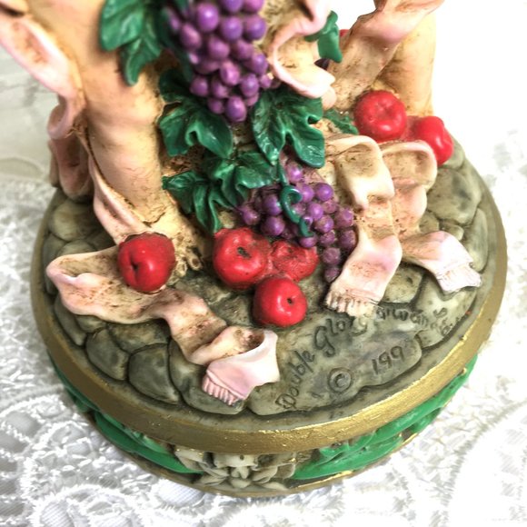 Cupids Angels Resin Romantic Candle Stick Holder Vtg - Picture 14 of 15